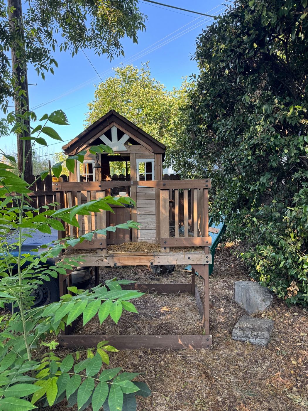 Old backyard playhouse structure removed by Blackstone Junk Removal